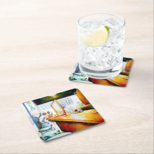 Emotional to Motivate, Logic to Justify Square Paper Coaster