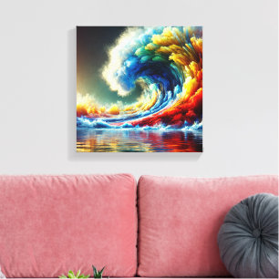 Emotional Vortex: Cinematic Wave of Colors Canvas Print
