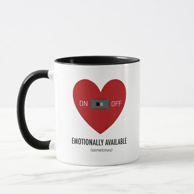 Emotionally available  mug (Left)