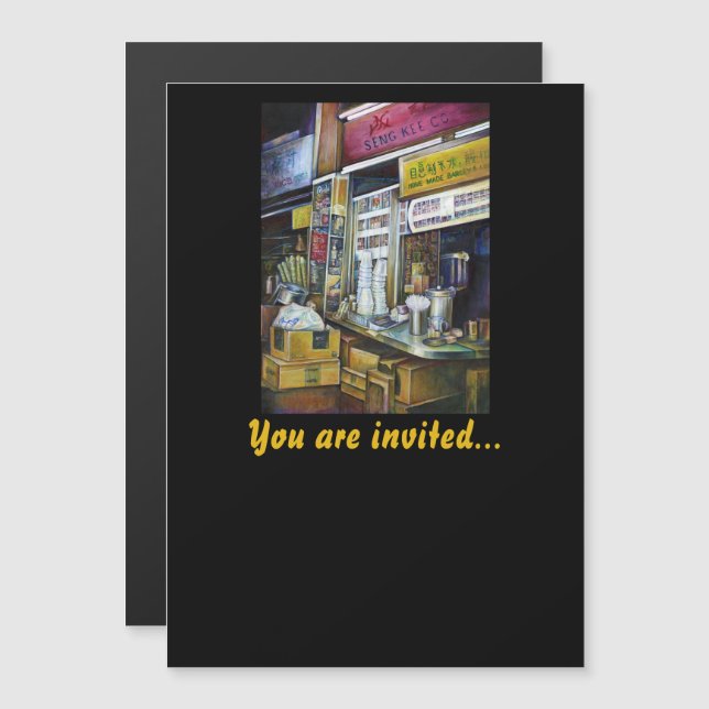 Emotionally Charged Forces of Light, Singapore Magnetic Invitation (Front/Back)