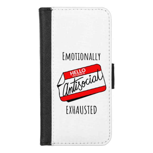 Emotionally Exhausted  iPhone Wallet Case (Front)