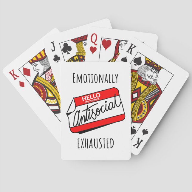 Emotionally Exhausted  Poker Cards (Back)