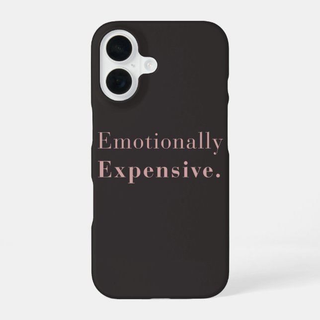 Emotionally Expensive Minimal Luxe Aesthetic iPhone Case (Back)
