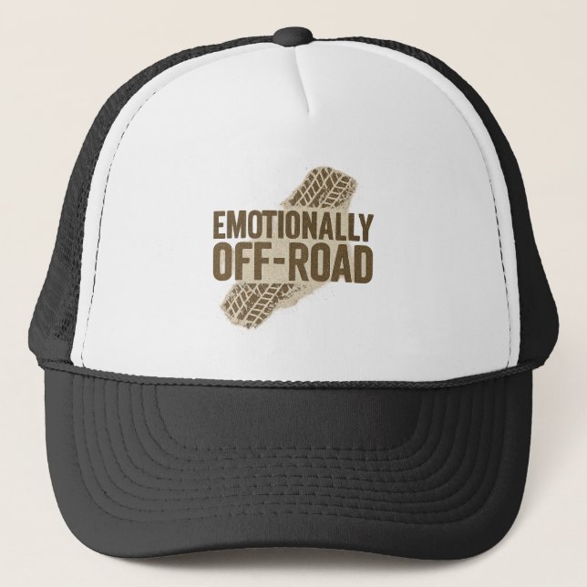 Emotionally Off-Road Trucker Hat –Rugged Adventure (Front)