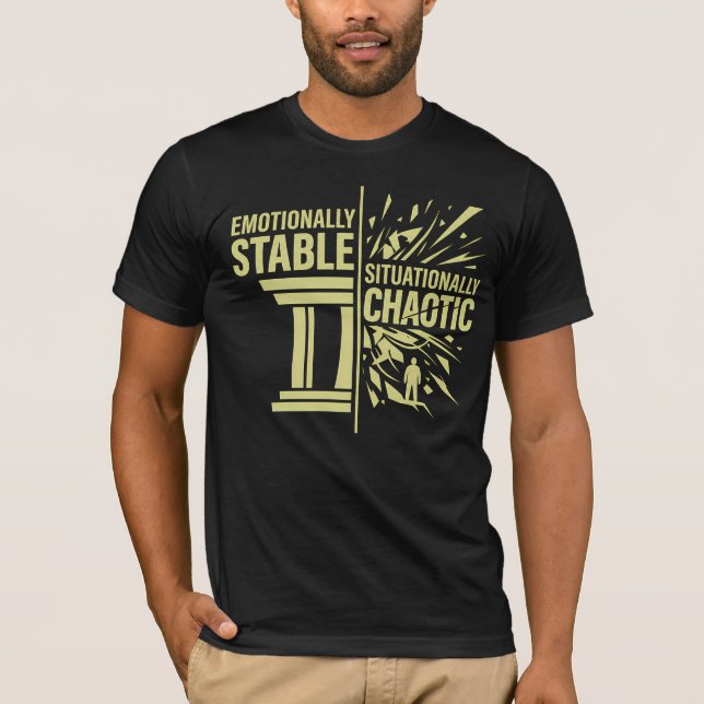 Emotionally Stable Situationally Chaotic Mindset D T-Shirt (Front)