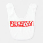 Emotionally Unavailable Stamp Baby Bib