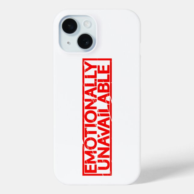 Emotionally Unavailable Stamp Case-Mate iPhone Case (Back)