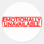 Emotionally Unavailable Stamp Classic Round Sticker