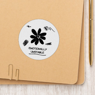 Emotionally Unstable Funny Black and White Flower Patch