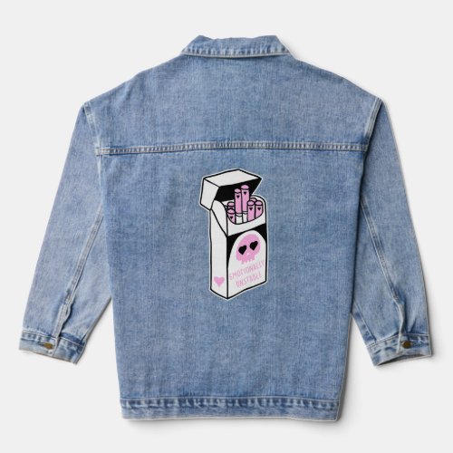 Emotionally Unstable Kawaii Pastel Goth  Denim Jacket