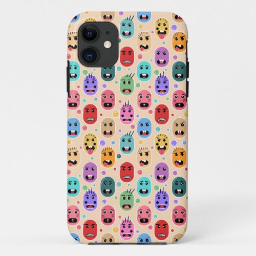 Emotions Colorful Faces iPhone 11 Case