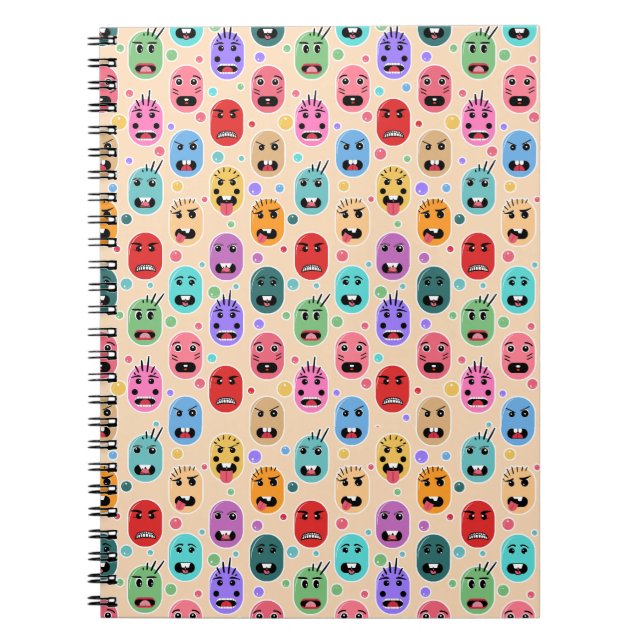 Emotions Colorful Faces Notebook (Front)