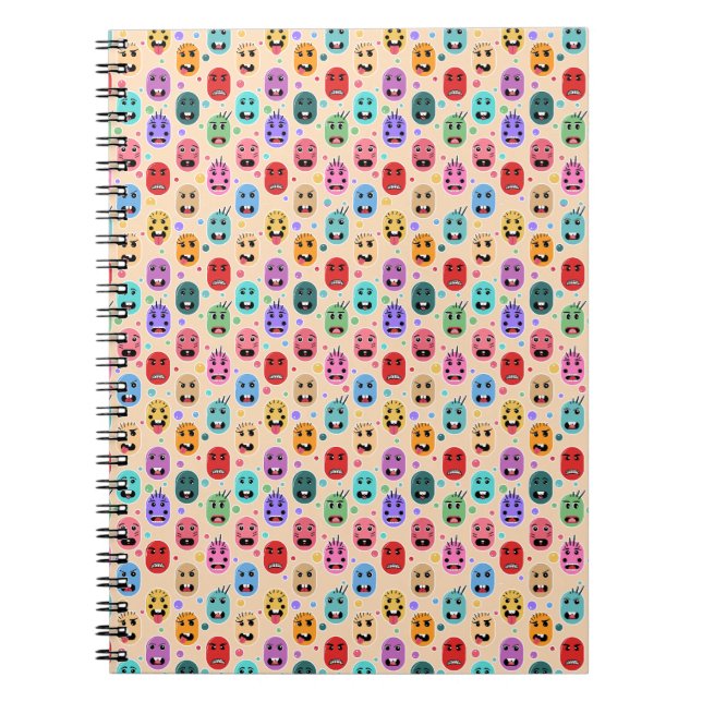 Emotions Colorful Faces Notebook (Front)