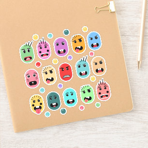 Emotions Colorful Faces Sticker