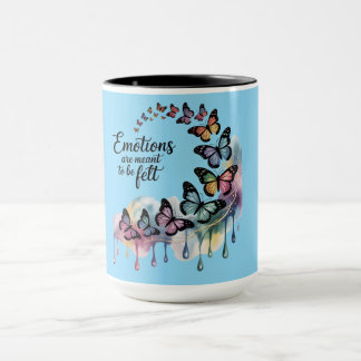Emotions in Flight Watercolor Butterfly Mug