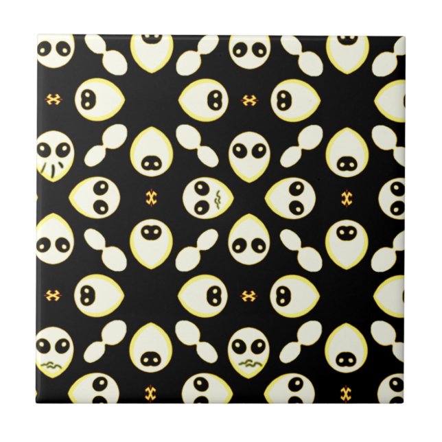 Emotions,Smile_ Ceramic Tile (Front)