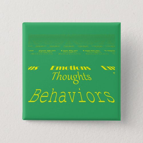 Emotions Thoughts Behaviors Typography in Yellow Button
