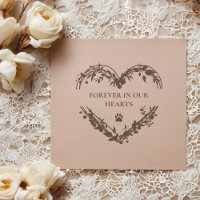 Emotive Wildflowers Heart Memorial Paw Condolence 