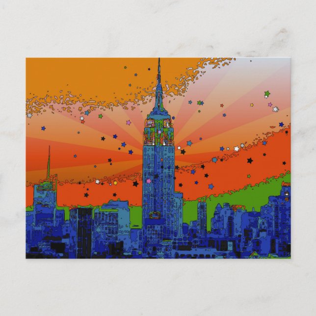 Emp St Bldg #3 NYC Skyline Postcard (Front)