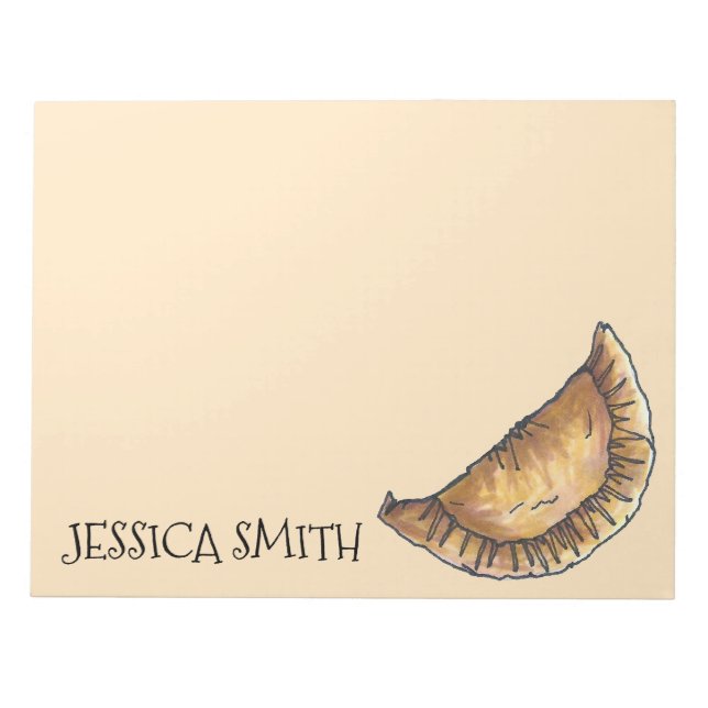 Empanada Personalized Foodie Empanadas Pastry Food Notepad (Front)