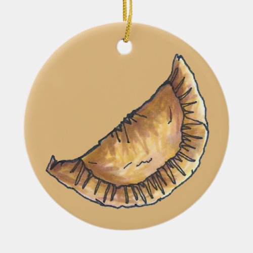 Empanadas Latin South American Fried Cheese Pastry Ceramic Ornament