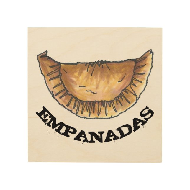 Empanadas Latin South American Spanish Food Pastry Wood Wall Decor (Front)