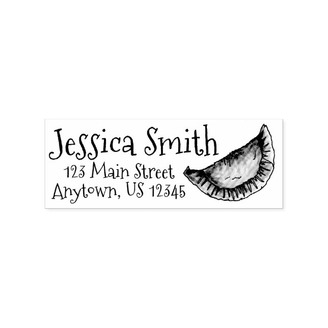 Empanadas Spanish Latin American Fried Pastry Food Rubber Stamp (Imprint)