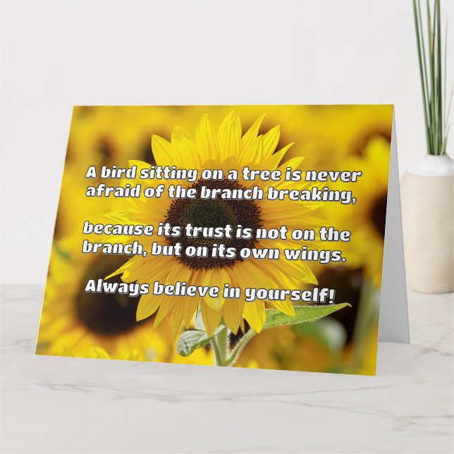 Empath Belief Positive Encouragement Quote  Card (Front)