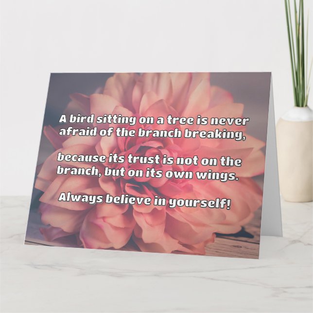 Empath Belief Positive Encouragement Quote  Card (Front)