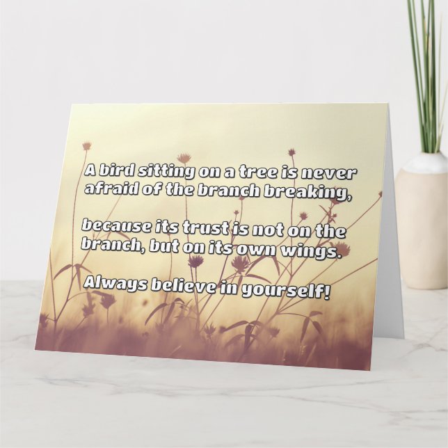 Empath Belief Positive Encouragement Quote  Card (Front)