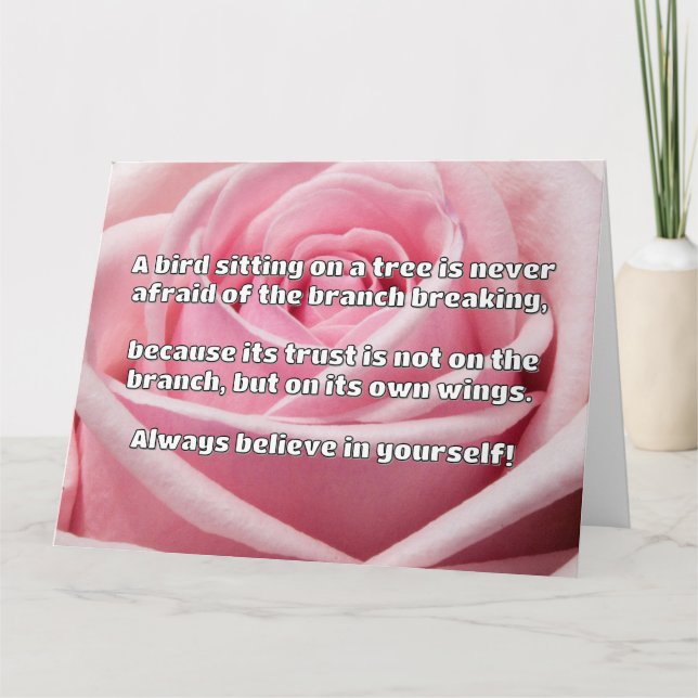Empath Belief Positive Encouragement Quote  Card (Front)