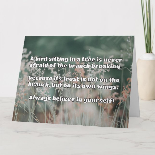 Empath Belief Positive Encouragement Quote  Card (Front)