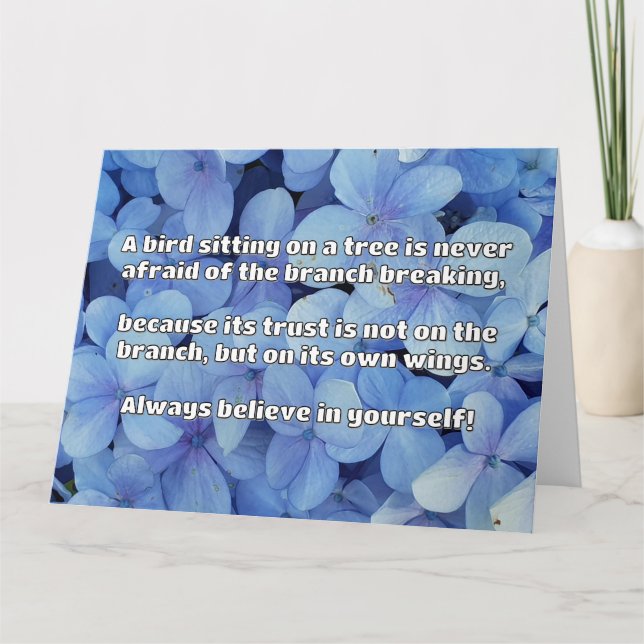 Empath Belief Positive Encouragement Quote  Card (Front)