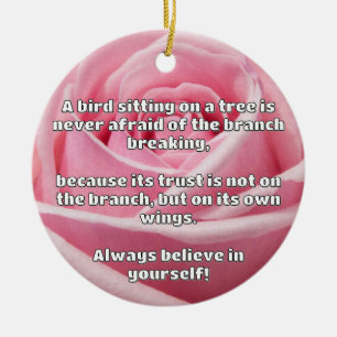 Empath Belief Positive Encouragement Quote Ceramic Ornament