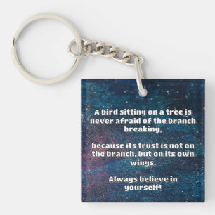 Empath Belief Positive Encouragement Quote Keychain