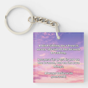 Empath Belief Positive Encouragement Quote Keychain