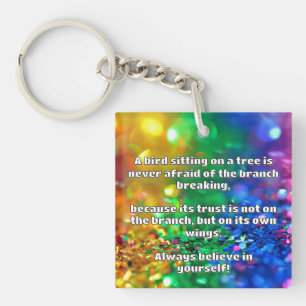 Empath Belief Positive Encouragement Quote Keychain