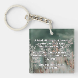 Empath Belief Positive Encouragement Quote Keychain