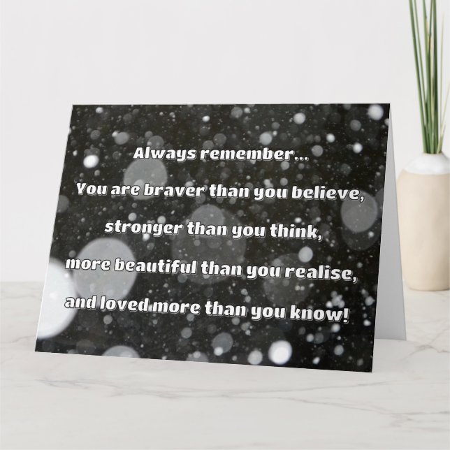Empath Bravery Positive Encouragement Quote Card (Front)