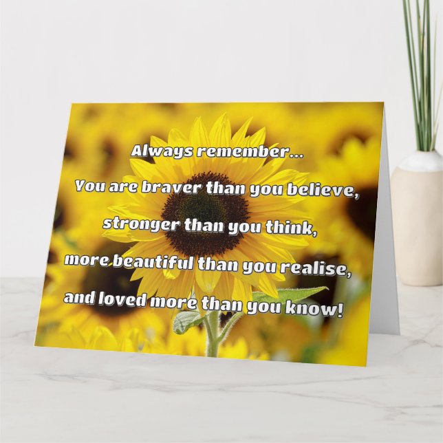 Empath Bravery Positive Encouragement Quote Card (Front)