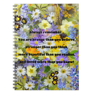 Empath Bravery Positive Encouragement Quote Notebook