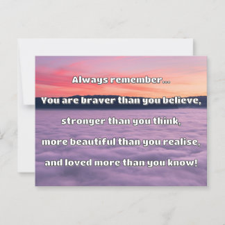 Empath Bravery Positive Encouragement Quote Postcard
