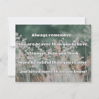 Empath Bravery Positive Encouragement Quote Postcard