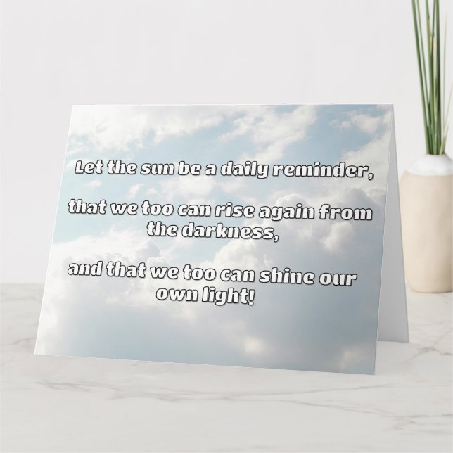 Empath Shine Positive Encouragement Quote  Card (Front)