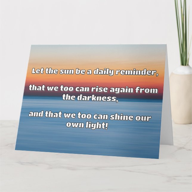 Empath Shine Positive Encouragement Quote  Card (Front)