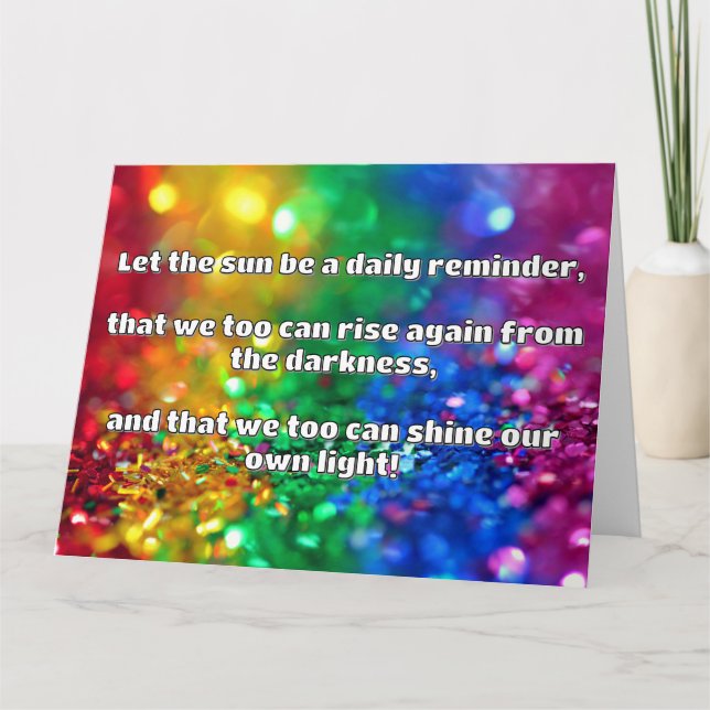 Empath Shine Positive Encouragement Quote  Card (Front)