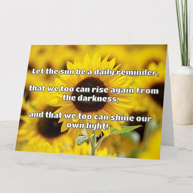 Empath Shine Positive Encouragement Quote  Card (Front)