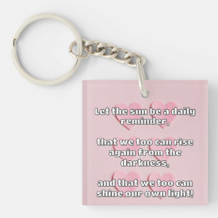 Empath Shine Positive Encouragement Quote Keychain