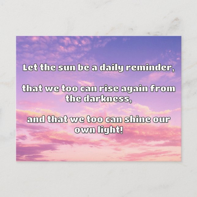 Empath Shine Positive Encouragement Quote  Postcard (Front)