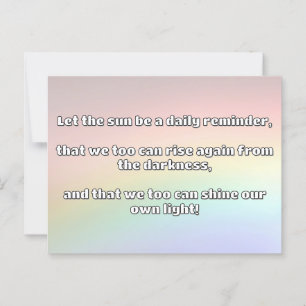 Empath Shine Positive Encouragement Quote Postcard